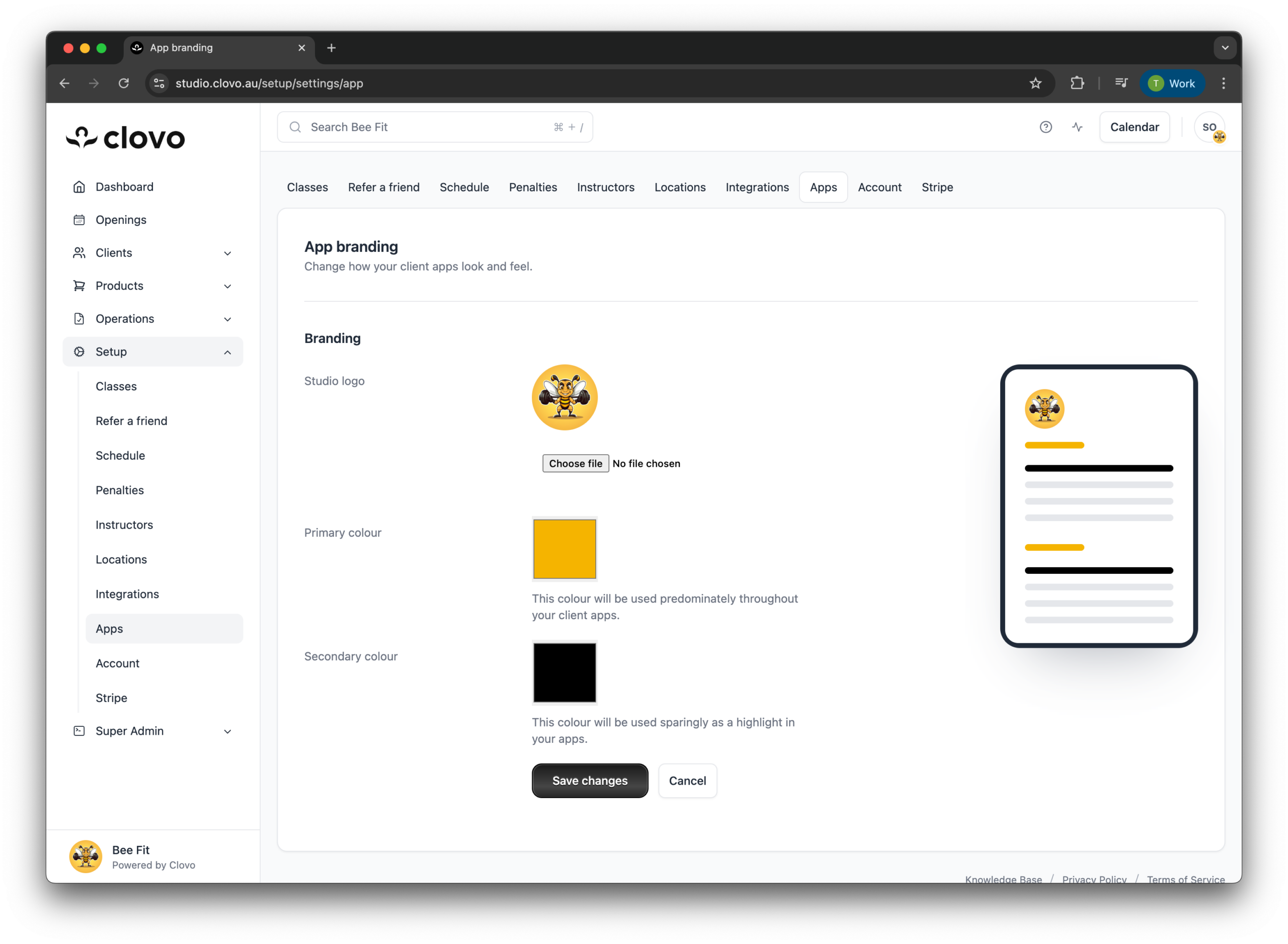 Clovo management dashboard overview screenshot